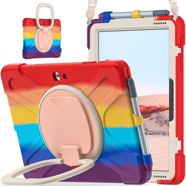 For Microsoft Surface Go 3 / 2 / 1 Silicone + PC Protective Case with Holder & Shoulder Strap