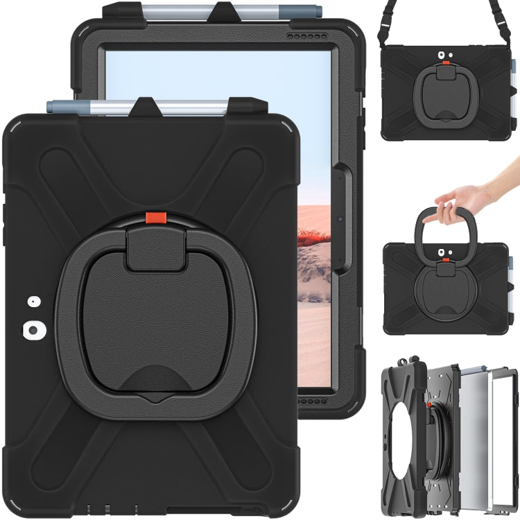 For Microsoft Surface Go 3 / 2 / 1 Silicone + PC Protective Case with Holder & Shoulder Strap