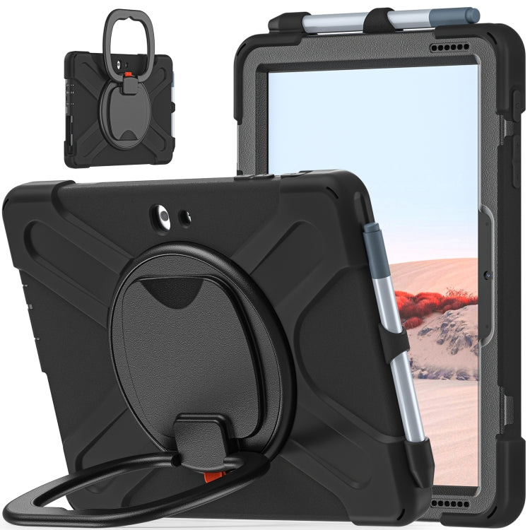 For Microsoft Surface Go 3 / 2 / 1 Silicone + PC Protective Case with Holder & Shoulder Strap