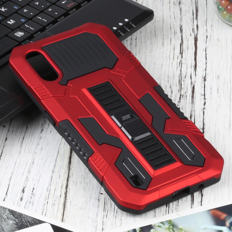 For Samsung Galaxy A01 / Galaxy M01 Vanguard Warrior All Inclusive Double-color Shockproof TPU + PC Protective Case with Holder