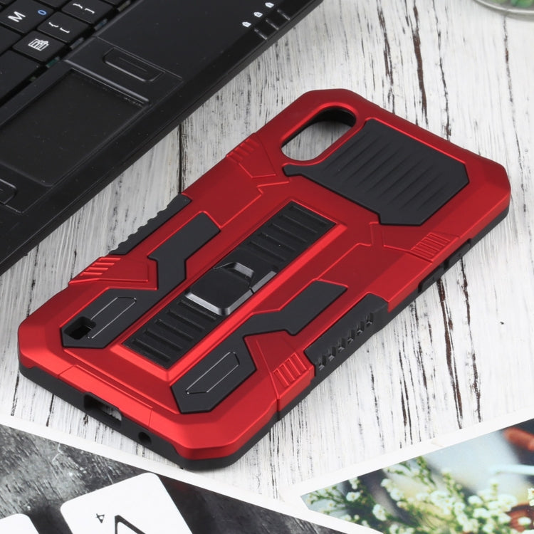 For Samsung Galaxy A01 / Galaxy M01 Vanguard Warrior All Inclusive Double-color Shockproof TPU + PC Protective Case with Holder