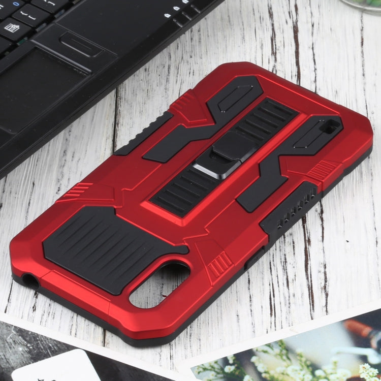 For Samsung Galaxy A01 / Galaxy M01 Vanguard Warrior All Inclusive Double-color Shockproof TPU + PC Protective Case with Holder