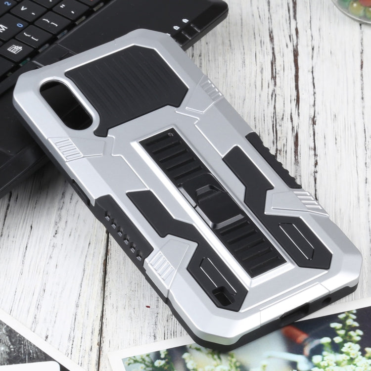For Samsung Galaxy A01 / Galaxy M01 Vanguard Warrior All Inclusive Double-color Shockproof TPU + PC Protective Case with Holder
