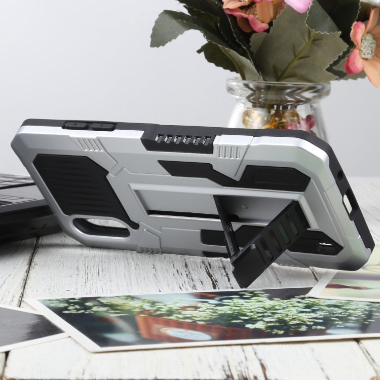 For Samsung Galaxy A01 / Galaxy M01 Vanguard Warrior All Inclusive Double-color Shockproof TPU + PC Protective Case with Holder