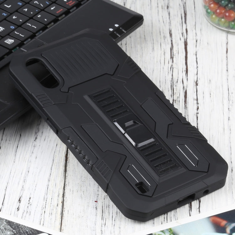 For Samsung Galaxy A01 / Galaxy M01 Vanguard Warrior All Inclusive Double-color Shockproof TPU + PC Protective Case with Holder