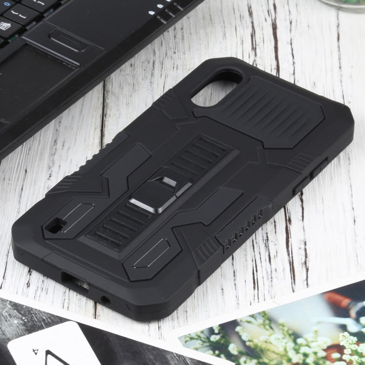 For Samsung Galaxy A01 / Galaxy M01 Vanguard Warrior All Inclusive Double-color Shockproof TPU + PC Protective Case with Holder