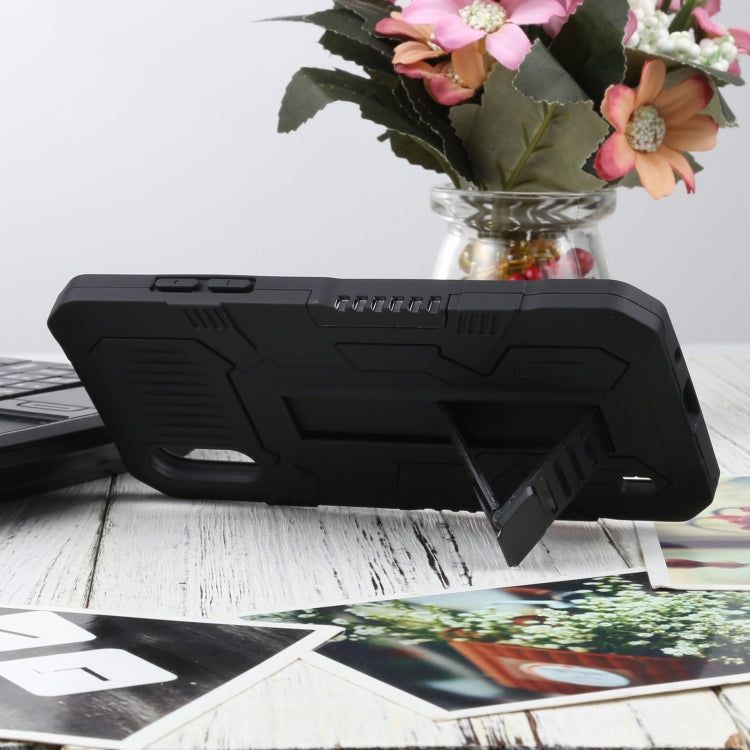 For Samsung Galaxy A01 / Galaxy M01 Vanguard Warrior All Inclusive Double-color Shockproof TPU + PC Protective Case with Holder