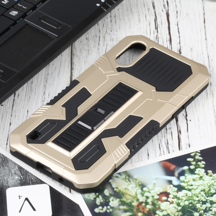 For Samsung Galaxy A01 / Galaxy M01 Vanguard Warrior All Inclusive Double-color Shockproof TPU + PC Protective Case with Holder