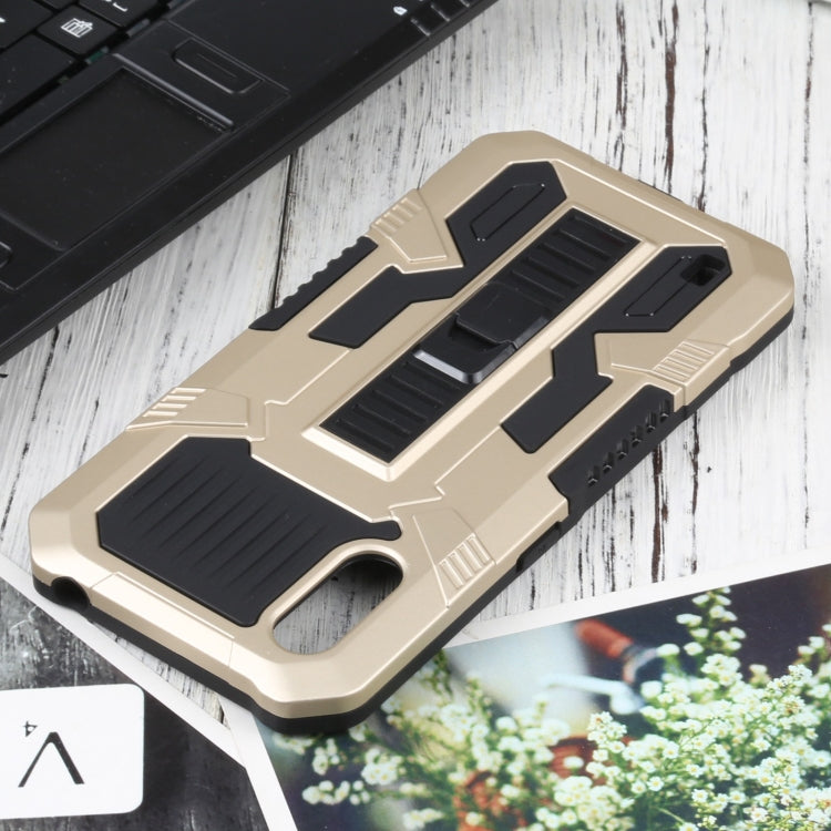 For Samsung Galaxy A01 / Galaxy M01 Vanguard Warrior All Inclusive Double-color Shockproof TPU + PC Protective Case with Holder