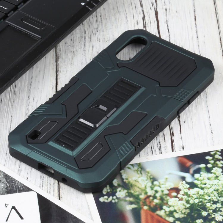 For Samsung Galaxy A01 / Galaxy M01 Vanguard Warrior All Inclusive Double-color Shockproof TPU + PC Protective Case with Holder