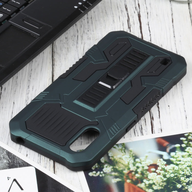 For Samsung Galaxy A01 / Galaxy M01 Vanguard Warrior All Inclusive Double-color Shockproof TPU + PC Protective Case with Holder