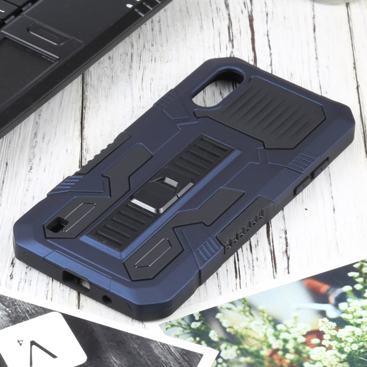 For Samsung Galaxy A01 / Galaxy M01 Vanguard Warrior All Inclusive Double-color Shockproof TPU + PC Protective Case with Holder