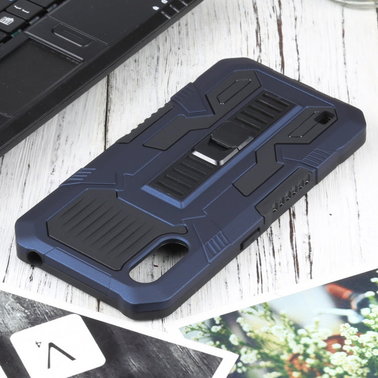For Samsung Galaxy A01 / Galaxy M01 Vanguard Warrior All Inclusive Double-color Shockproof TPU + PC Protective Case with Holder