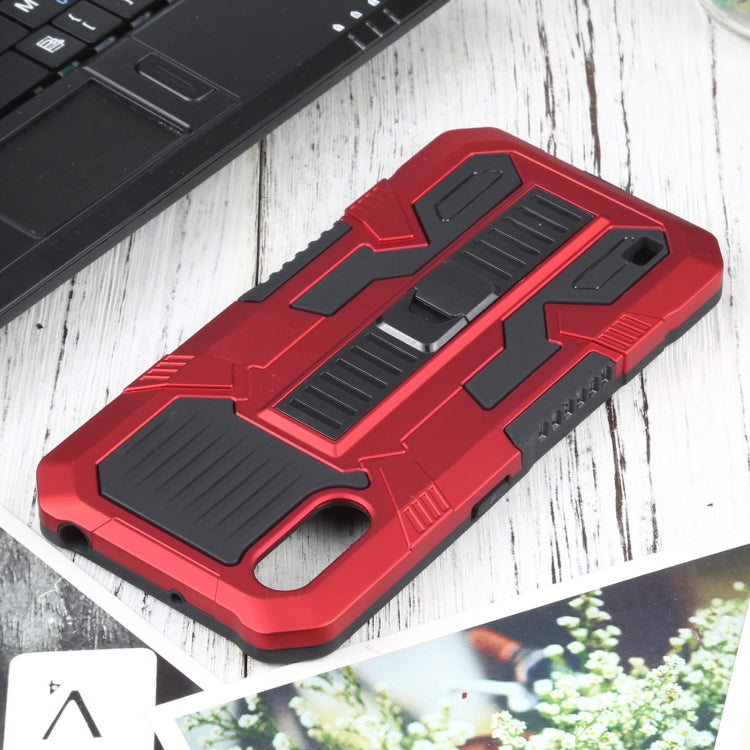 For Samsung Galaxy A01 US Version Vanguard Warrior All Inclusive Double-color Shockproof TPU + PC Protective Case with Holder