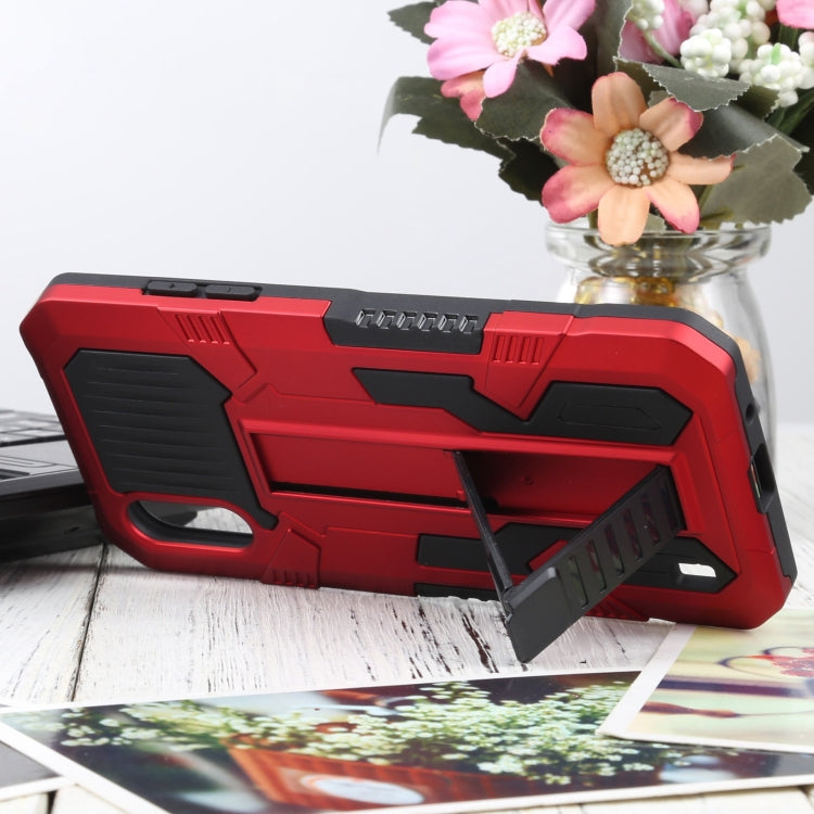 For Samsung Galaxy A01 US Version Vanguard Warrior All Inclusive Double-color Shockproof TPU + PC Protective Case with Holder