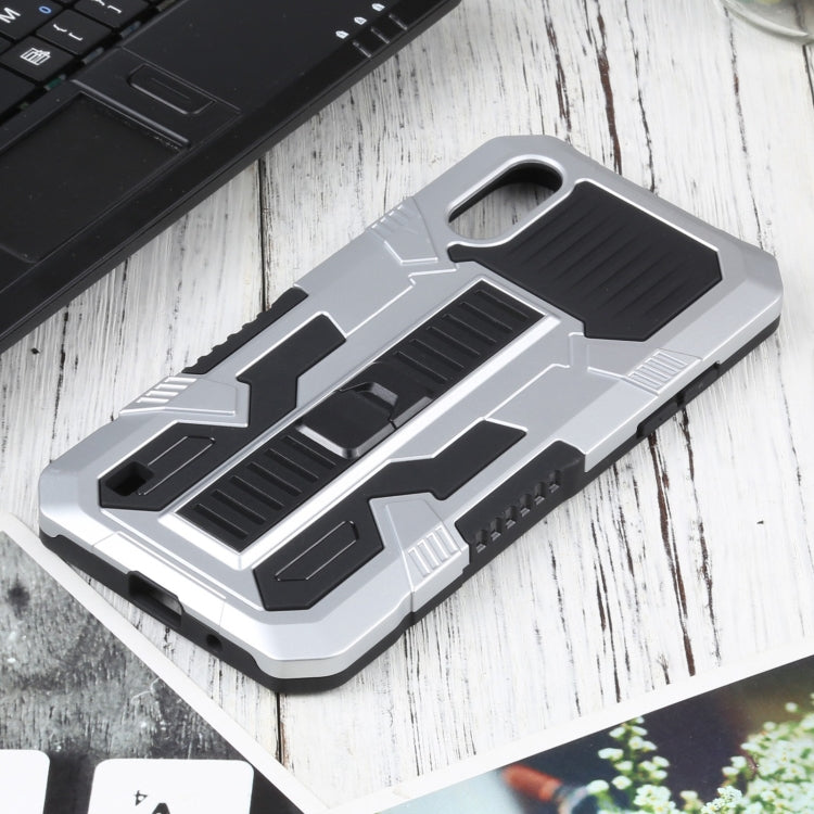 For Samsung Galaxy A01 US Version Vanguard Warrior All Inclusive Double-color Shockproof TPU + PC Protective Case with Holder