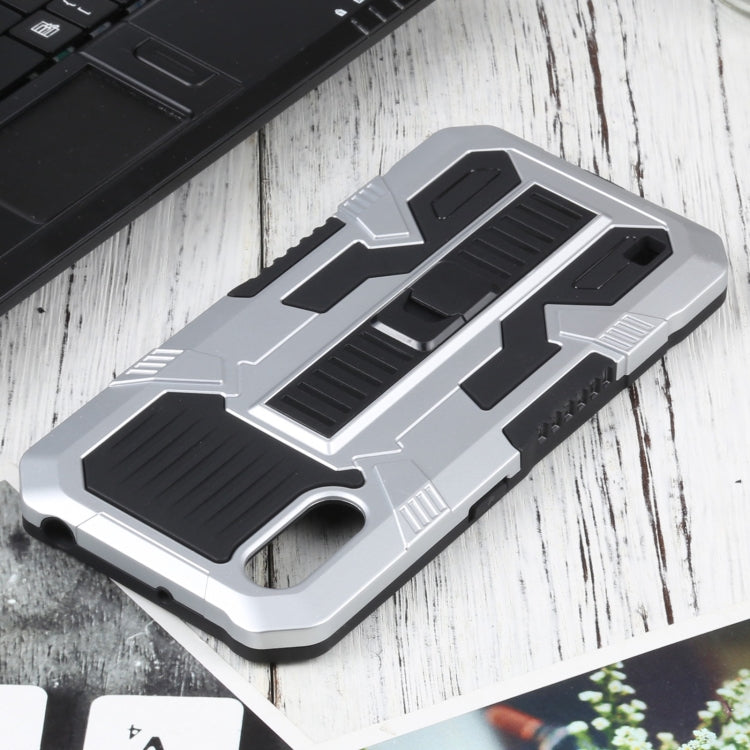 For Samsung Galaxy A01 US Version Vanguard Warrior All Inclusive Double-color Shockproof TPU + PC Protective Case with Holder