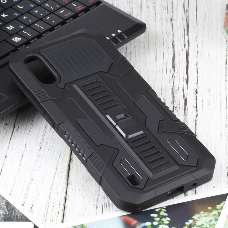 For Samsung Galaxy A01 US Version Vanguard Warrior All Inclusive Double-color Shockproof TPU + PC Protective Case with Holder