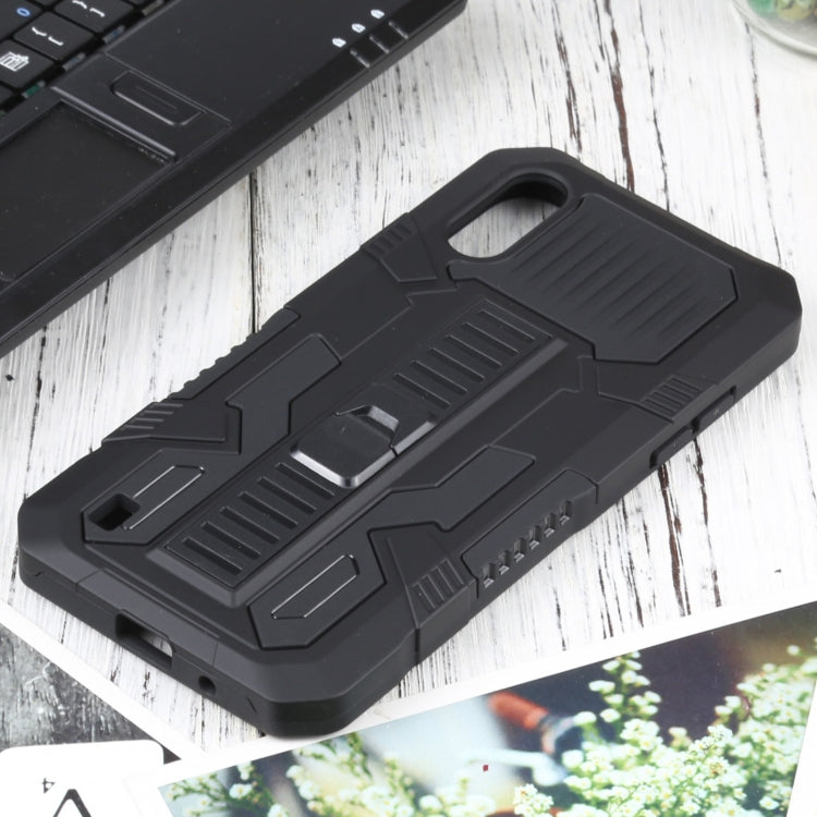 For Samsung Galaxy A01 US Version Vanguard Warrior All Inclusive Double-color Shockproof TPU + PC Protective Case with Holder