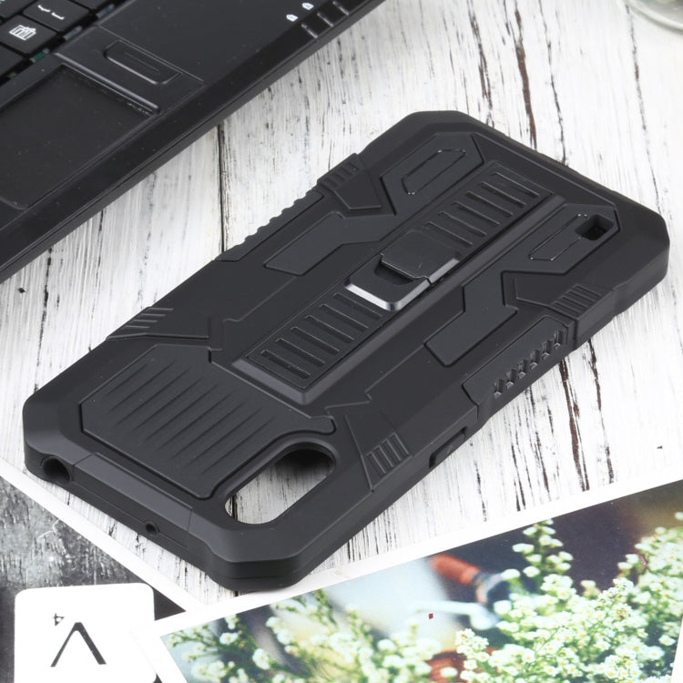 For Samsung Galaxy A01 US Version Vanguard Warrior All Inclusive Double-color Shockproof TPU + PC Protective Case with Holder