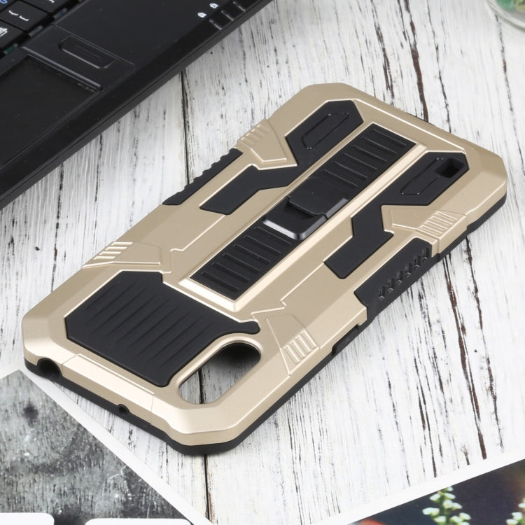 For Samsung Galaxy A01 US Version Vanguard Warrior All Inclusive Double-color Shockproof TPU + PC Protective Case with Holder
