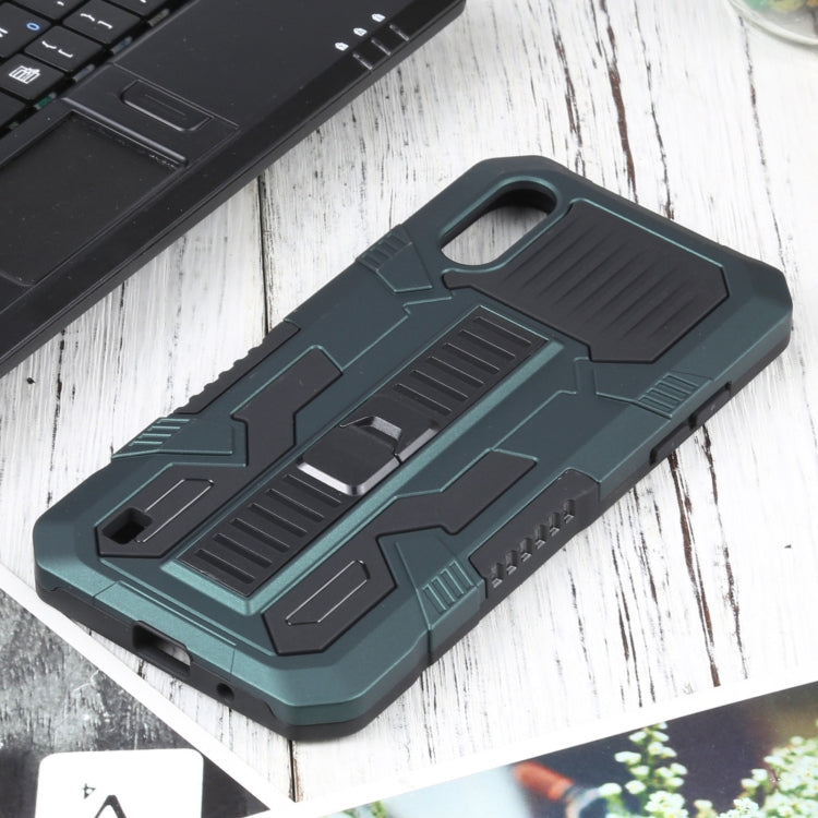 For Samsung Galaxy A01 US Version Vanguard Warrior All Inclusive Double-color Shockproof TPU + PC Protective Case with Holder