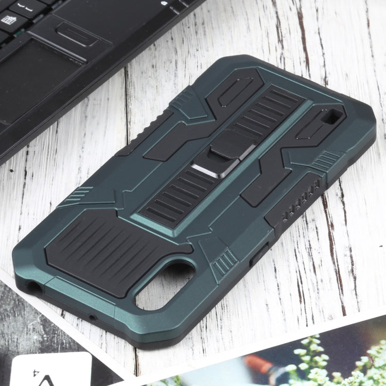 For Samsung Galaxy A01 US Version Vanguard Warrior All Inclusive Double-color Shockproof TPU + PC Protective Case with Holder