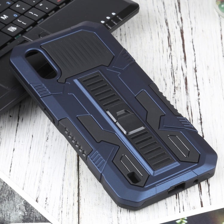 For Samsung Galaxy A01 US Version Vanguard Warrior All Inclusive Double-color Shockproof TPU + PC Protective Case with Holder