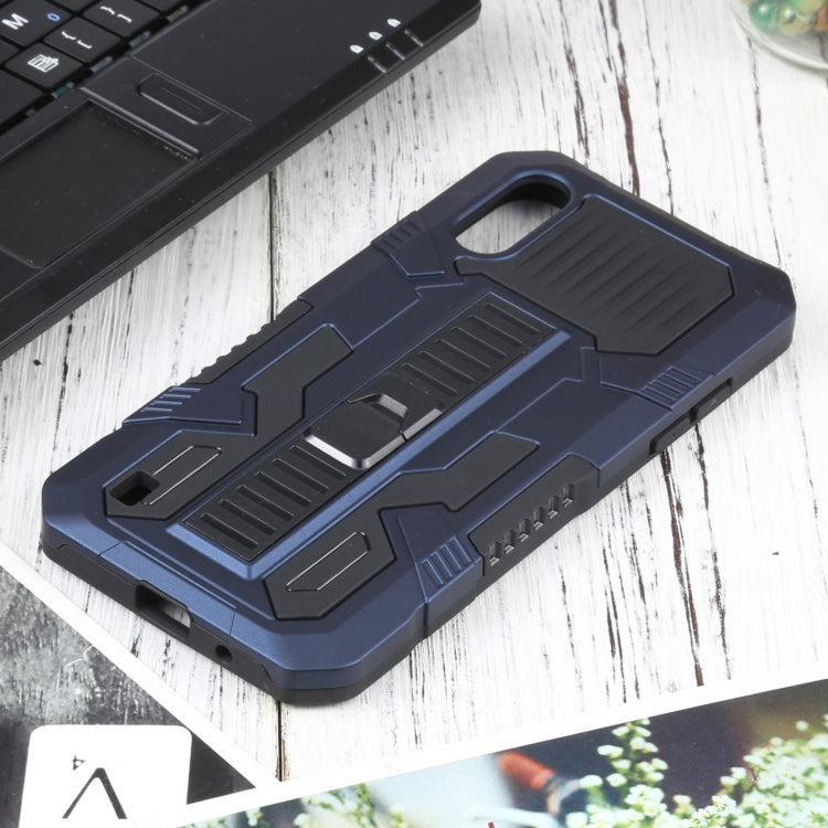 For Samsung Galaxy A01 US Version Vanguard Warrior All Inclusive Double-color Shockproof TPU + PC Protective Case with Holder