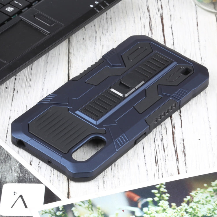 For Samsung Galaxy A01 US Version Vanguard Warrior All Inclusive Double-color Shockproof TPU + PC Protective Case with Holder