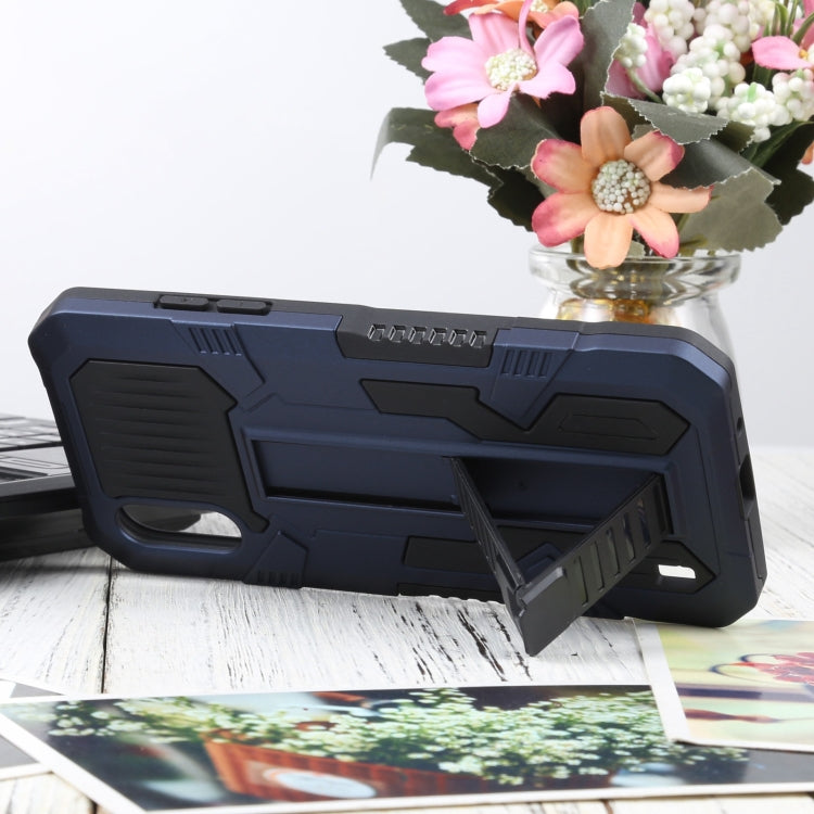 For Samsung Galaxy A01 US Version Vanguard Warrior All Inclusive Double-color Shockproof TPU + PC Protective Case with Holder