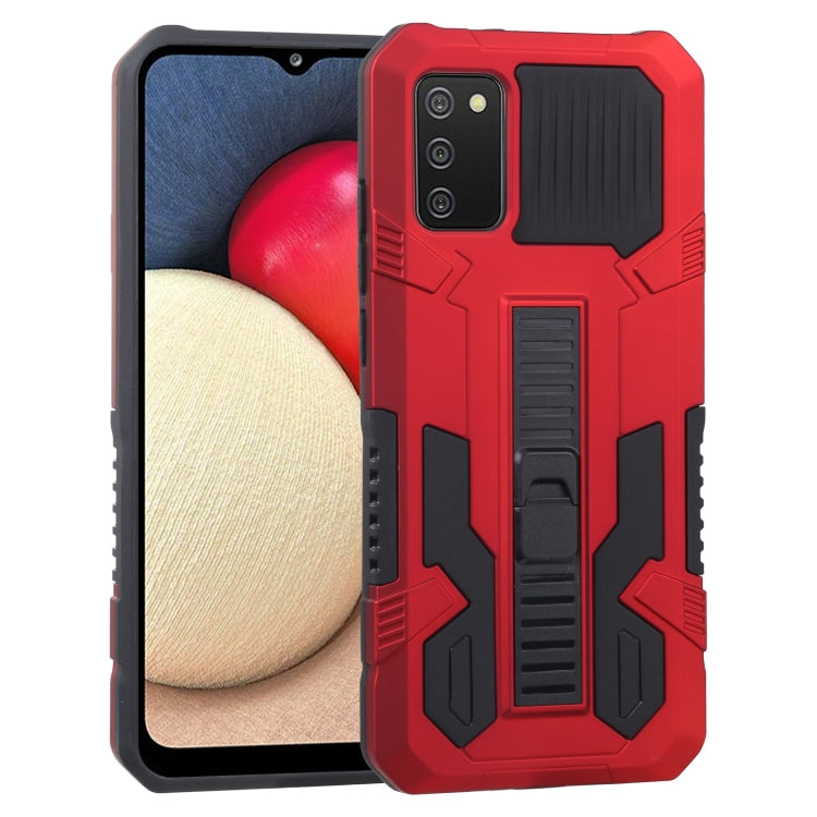 For Samsung Galaxy A02s 166mm  Vanguard Warrior All Inclusive Double-color Shockproof TPU + PC Protective Case with Holder