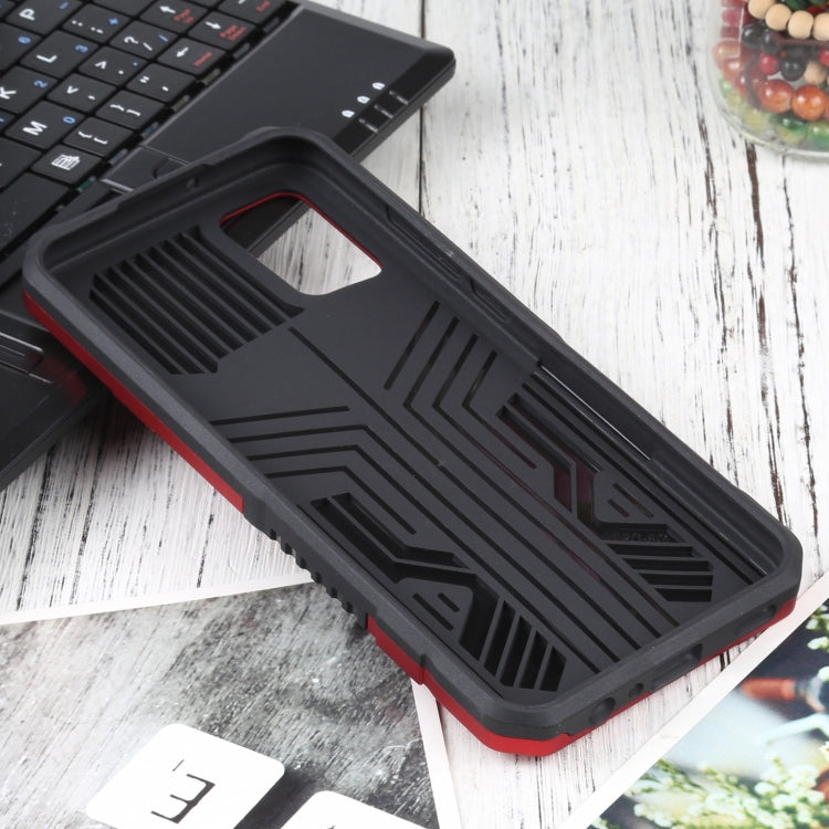 For Samsung Galaxy A02s 166mm  Vanguard Warrior All Inclusive Double-color Shockproof TPU + PC Protective Case with Holder