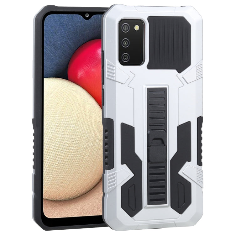 For Samsung Galaxy A02s 166mm  Vanguard Warrior All Inclusive Double-color Shockproof TPU + PC Protective Case with Holder