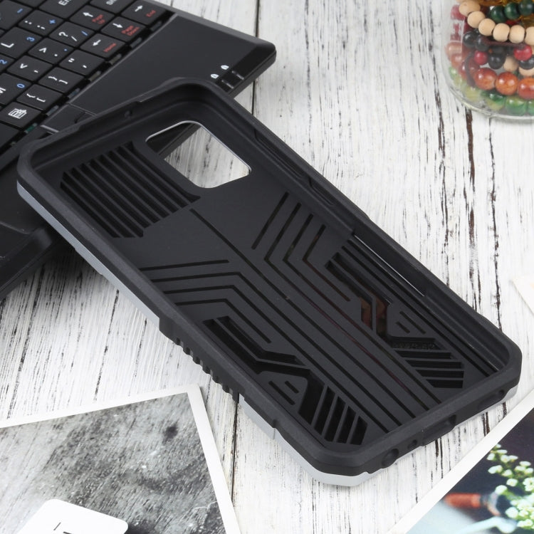 For Samsung Galaxy A02s 166mm  Vanguard Warrior All Inclusive Double-color Shockproof TPU + PC Protective Case with Holder