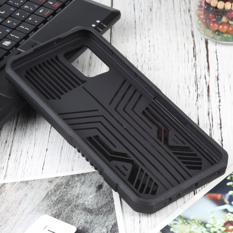 For Samsung Galaxy A02s 166mm  Vanguard Warrior All Inclusive Double-color Shockproof TPU + PC Protective Case with Holder