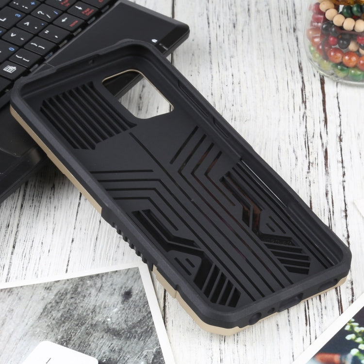 For Samsung Galaxy A02s 166mm  Vanguard Warrior All Inclusive Double-color Shockproof TPU + PC Protective Case with Holder