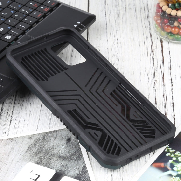 For Samsung Galaxy A02s 166mm  Vanguard Warrior All Inclusive Double-color Shockproof TPU + PC Protective Case with Holder
