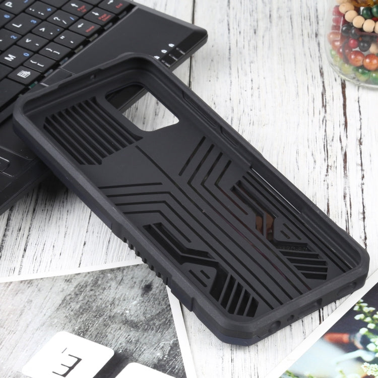 For Samsung Galaxy A02s 166mm  Vanguard Warrior All Inclusive Double-color Shockproof TPU + PC Protective Case with Holder