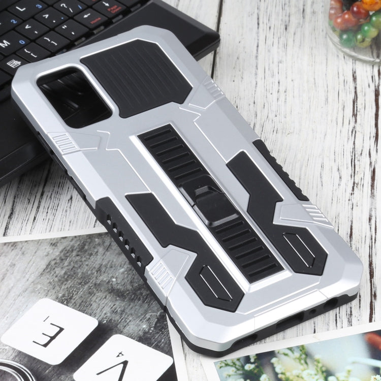 For Samsung Galaxy A02s 164mm EU Version Vanguard Warrior All Inclusive Double-color Shockproof TPU + PC Protective Case with Holder