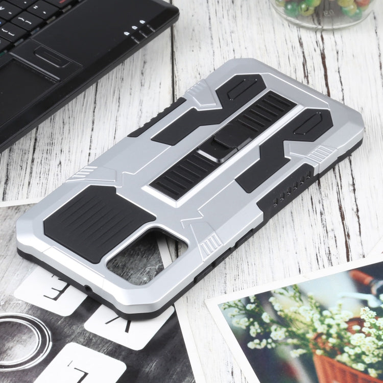 For Samsung Galaxy A02s 164mm EU Version Vanguard Warrior All Inclusive Double-color Shockproof TPU + PC Protective Case with Holder