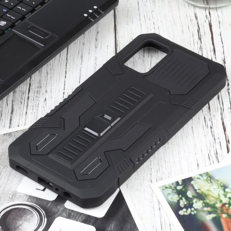 For Samsung Galaxy A02s 164mm EU Version Vanguard Warrior All Inclusive Double-color Shockproof TPU + PC Protective Case with Holder