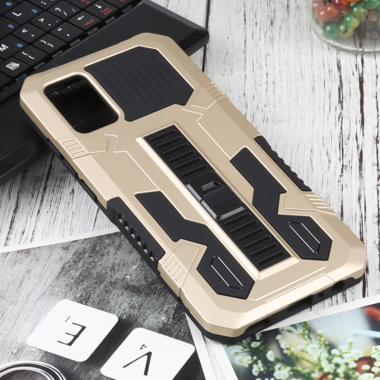 For Samsung Galaxy A02s 164mm EU Version Vanguard Warrior All Inclusive Double-color Shockproof TPU + PC Protective Case with Holder