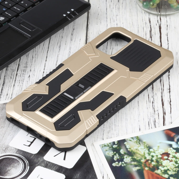 For Samsung Galaxy A02s 164mm EU Version Vanguard Warrior All Inclusive Double-color Shockproof TPU + PC Protective Case with Holder