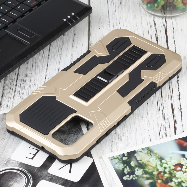 For Samsung Galaxy A02s 164mm EU Version Vanguard Warrior All Inclusive Double-color Shockproof TPU + PC Protective Case with Holder