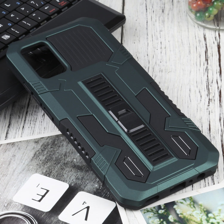 For Samsung Galaxy A02s 164mm EU Version Vanguard Warrior All Inclusive Double-color Shockproof TPU + PC Protective Case with Holder