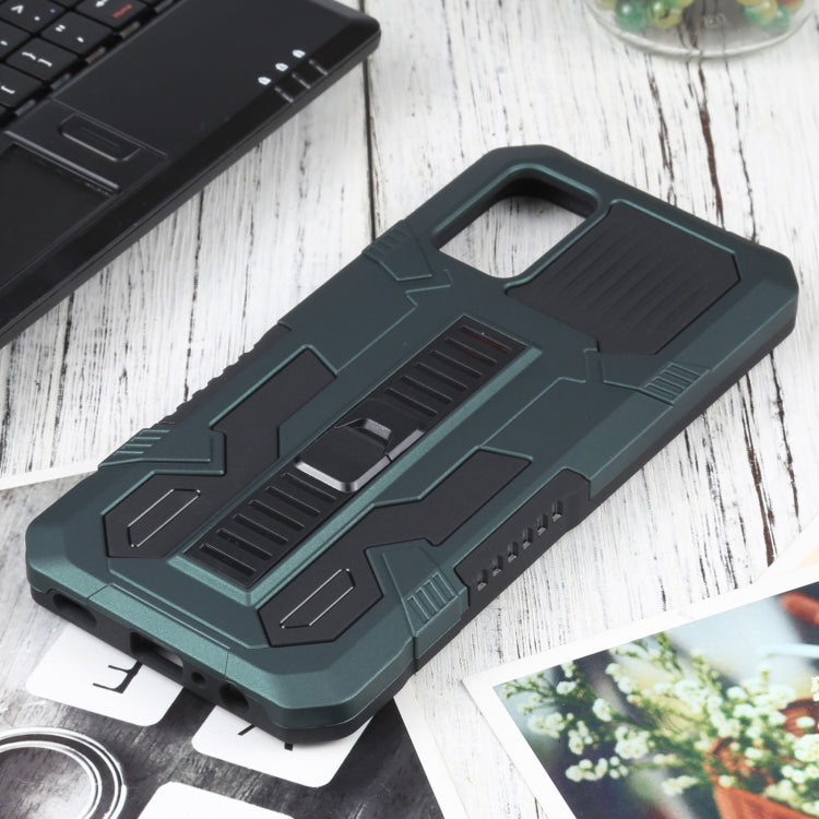 For Samsung Galaxy A02s 164mm EU Version Vanguard Warrior All Inclusive Double-color Shockproof TPU + PC Protective Case with Holder
