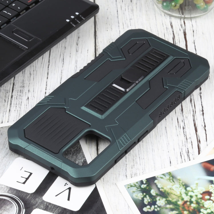 For Samsung Galaxy A02s 164mm EU Version Vanguard Warrior All Inclusive Double-color Shockproof TPU + PC Protective Case with Holder