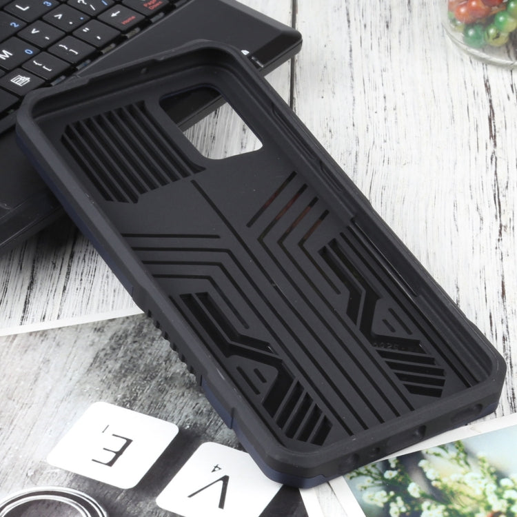 For Samsung Galaxy A02s 164mm EU Version Vanguard Warrior All Inclusive Double-color Shockproof TPU + PC Protective Case with Holder