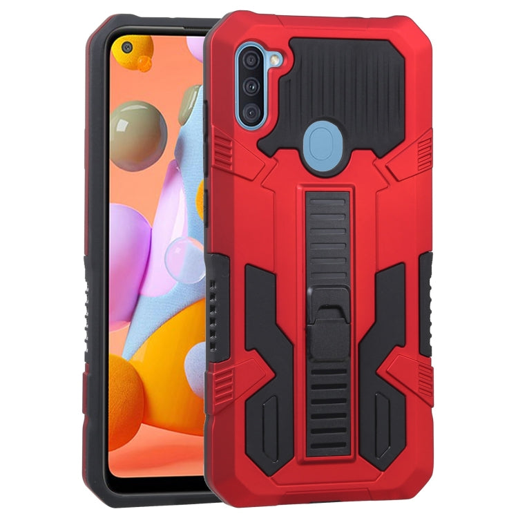 For Samsung Galaxy A11 / M11 Vanguard Warrior All Inclusive Double-color Shockproof TPU + PC Protective Case with Holder